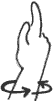 'alone' hand sign using American sign language