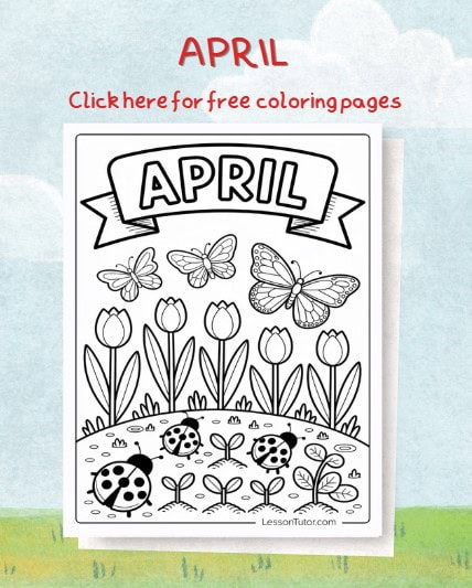 Free April Coloring Pages
