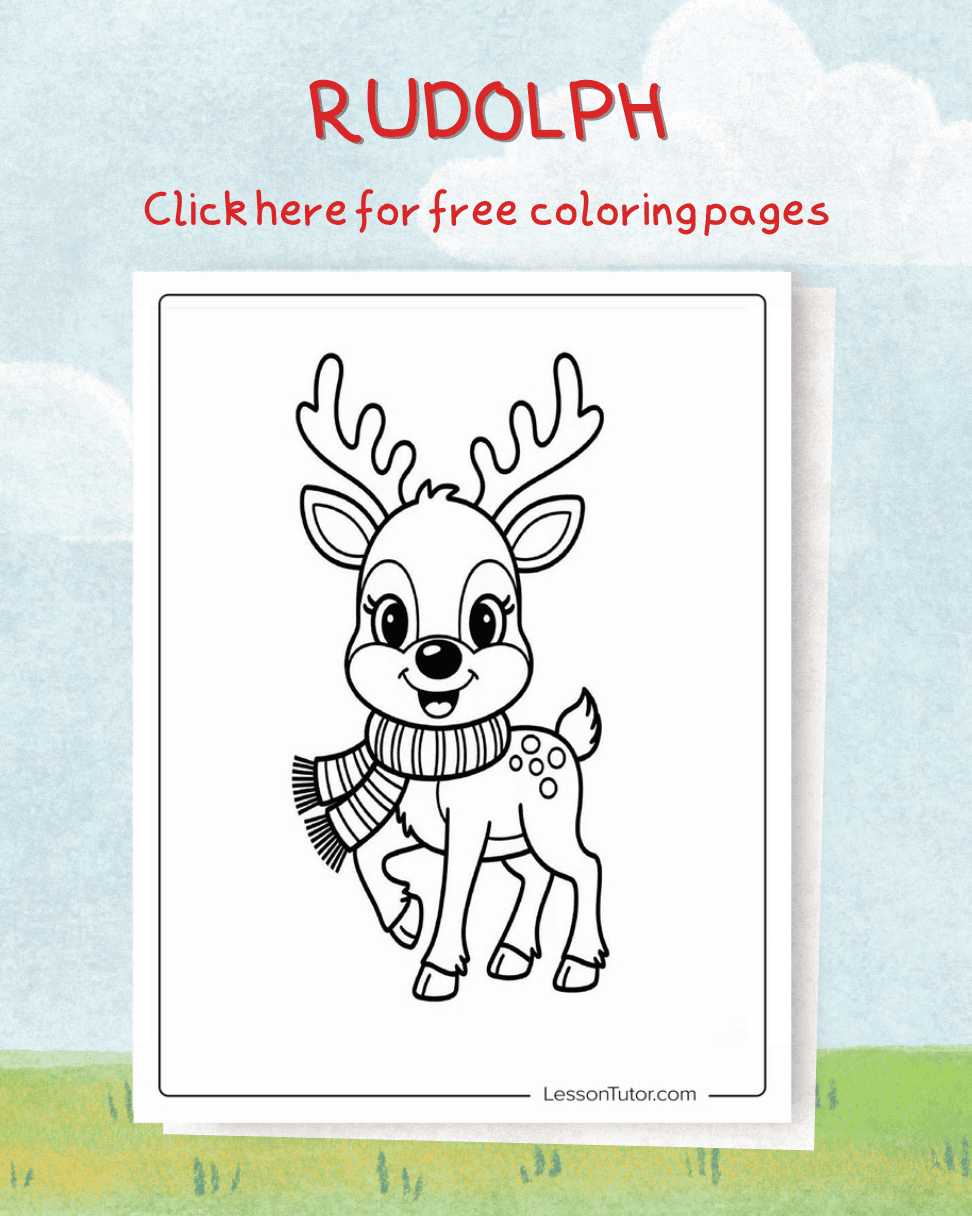 Free Rudolph Coloring Pages