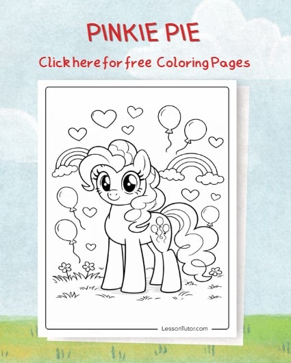 Free pinkie pie coloring pages featured image