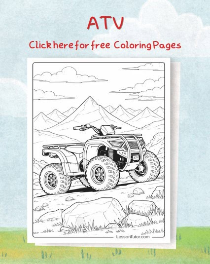 Free atv coloring pages featured image
