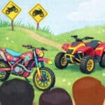 Free motorcycles & atvs coloring pages cover image