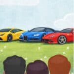 Free supercars coloring pages cover image