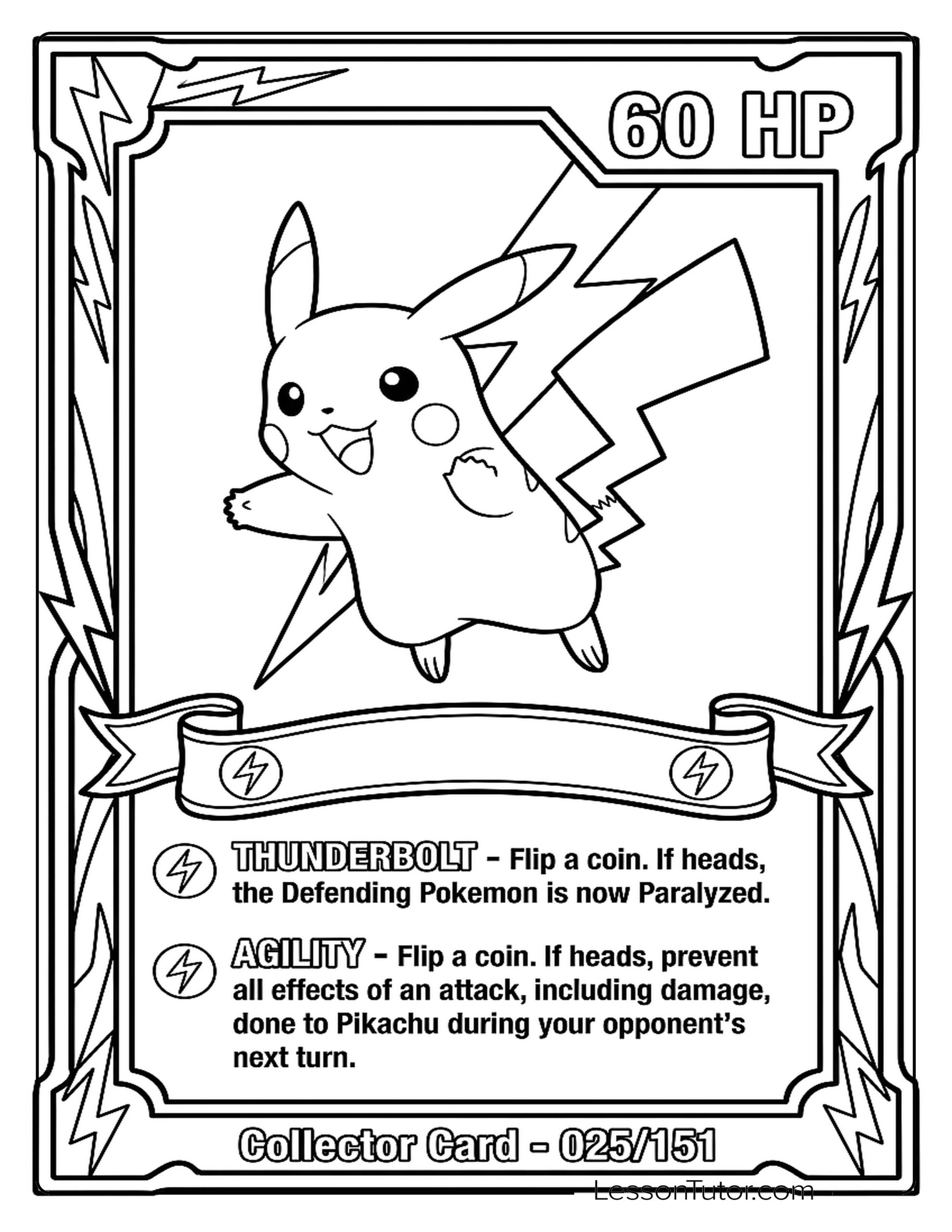 Pokemon Card Coloring Pages - Lesson Tutor